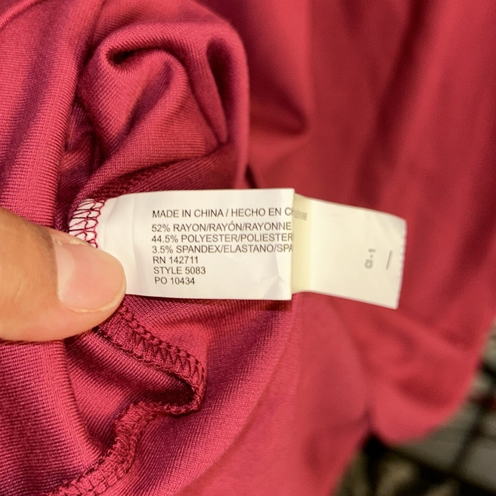 NWT Eloquii burgundy colored dress in plus size 20 - Picture 9 of 10